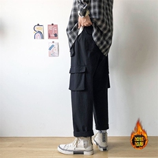 黑色工装裤男士秋冬款加厚潮牌阔腿休闲长宽松款K2021/P50，男装休闲裤，星座506