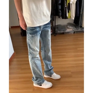 【现货特P 】春装cleanfit牛仔裤男款裂纹美式高街裤子图片