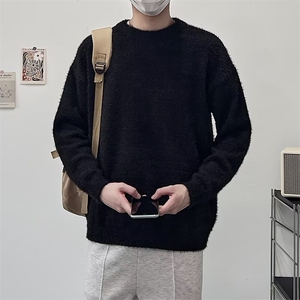 毛衣男士秋冬季新款日系复古高级感针织衫宽松休闲慵懒风软糯线衣图片