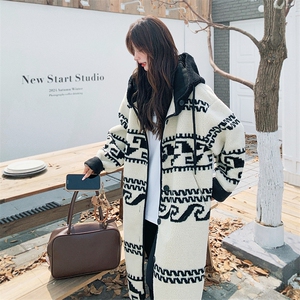 现货羊羔毛外套长款皮毛一体女2025冬新款303-W6870-P175-K258图片
