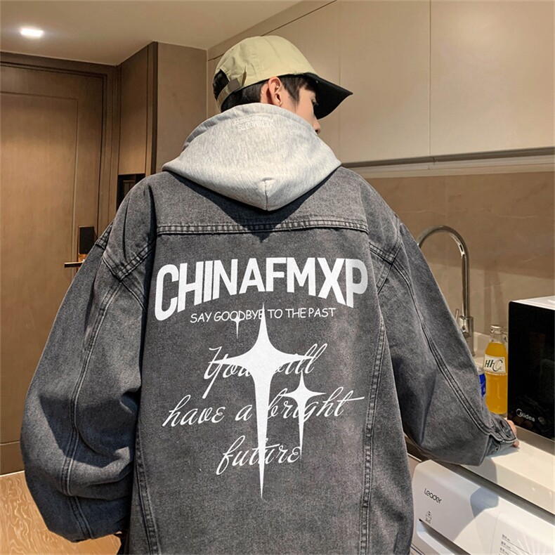 备货万件2024秋季新款男士连帽牛仔外套大码夹克JK1067-P88,男装夹克,星座1103-3