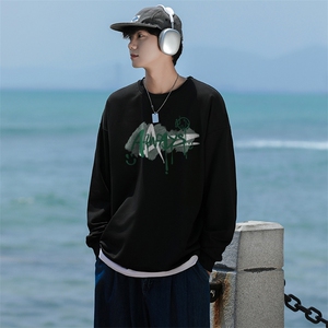 2633情侣印花圆领秋冬卫衣常规P28 加绒P38 S-5XL 支持定制班服潮图片