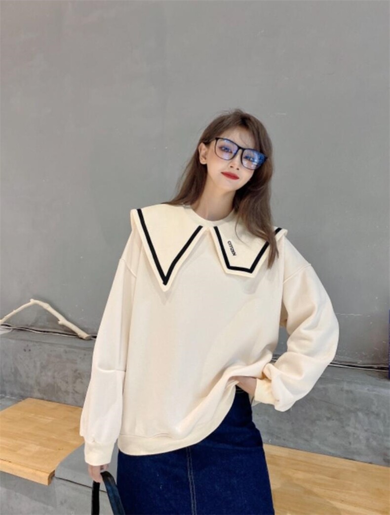 冬季新款宝宝绒卫衣学院风，女装卫衣/绒衫，著朴