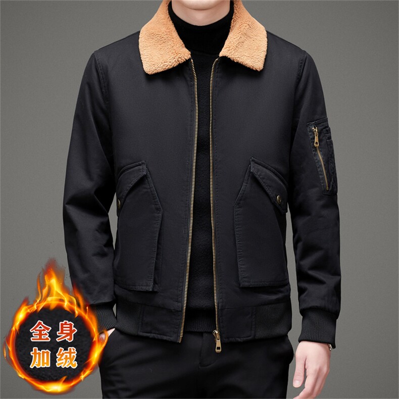 MJ77012冬季2023新款男式仿羊羔毛男修身夹克P145,男装夹克,电商B360
