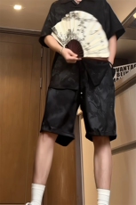 量大优供视频风龙纹提花短裤M-5XLDK19特P25，男装牛仔裤，电商B325