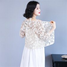 2023年蕾丝衫/雪纺衫开衫百搭性感气质年轻减龄，女装蕾丝衫/雪纺衫，婵米儿