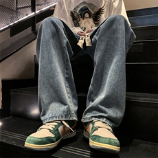 重磅推荐！高街美式休闲直筒牛仔裤潮风拖地裤D321NK1906P45，男装牛仔裤，电商D321