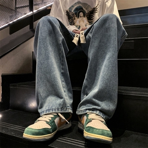 重磅推荐！高街美式休闲直筒牛仔裤潮风拖地裤D321 NK1906 P45图片