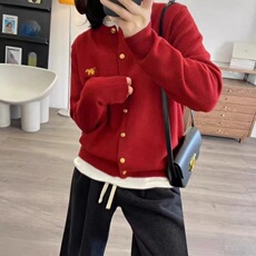 时尚百搭宽松显瘦开衫毛衣女秋季新款韩版长袖针织衫外套上衣，女装针织衫/毛衣，忠诺羊绒