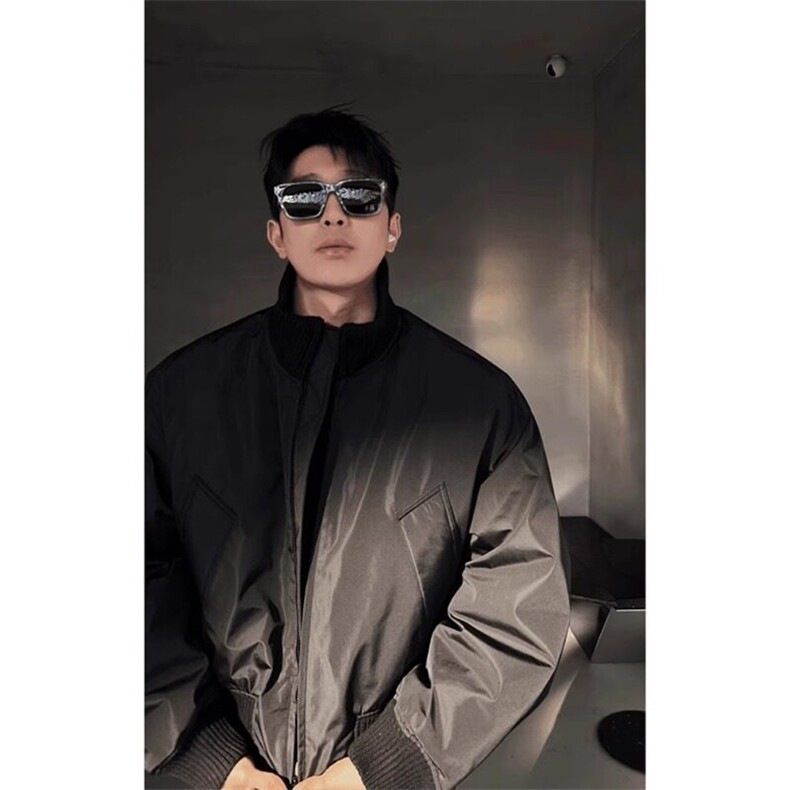 【有货】立领棒球服棉服面包服廓形飞行员高级外套MY8210特P96,男装棉衣,星座908-1