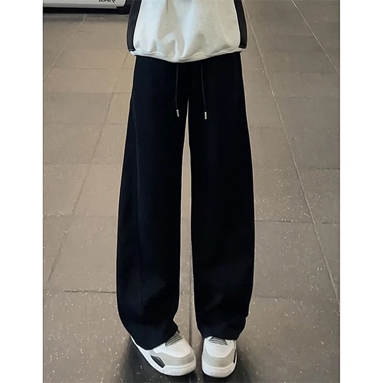 美式高街潮牌男女运动休闲裤直筒宽松卫裤慵懒显瘦休闲长裤子图片