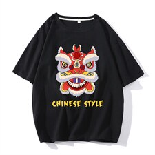 YT26185-P30亚短袖t恤男大码五分袖男宽松七分袖港风模特，男装T恤，电商A040