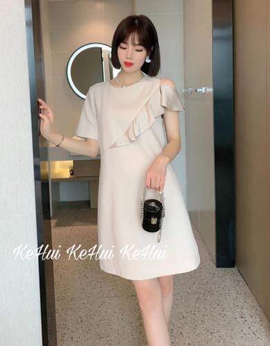 【现货】夏季新款单边露肩链条气质款连衣裙，女装连衣裙，珂 慧