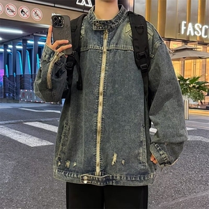 F601P78秋装男装牛仔夹克外套男装休闲时尚外套图片