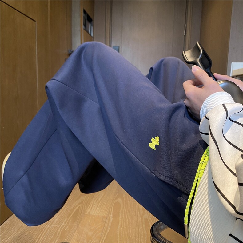 抖音品质春季新款美式运动小狗宽松卫裤B315-K25675-特p40控78,男装休闲裤,电商B315