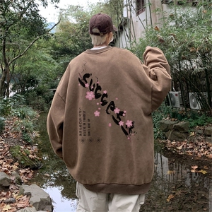DSA028-SXCTF01 抖音品质水洗重磅卫衣男高品质65棉圆领卫衣图片