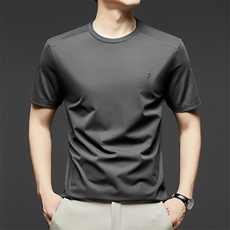 2025舒适百搭圆领短袖男士T恤，男装T恤，鼎晴羊绒