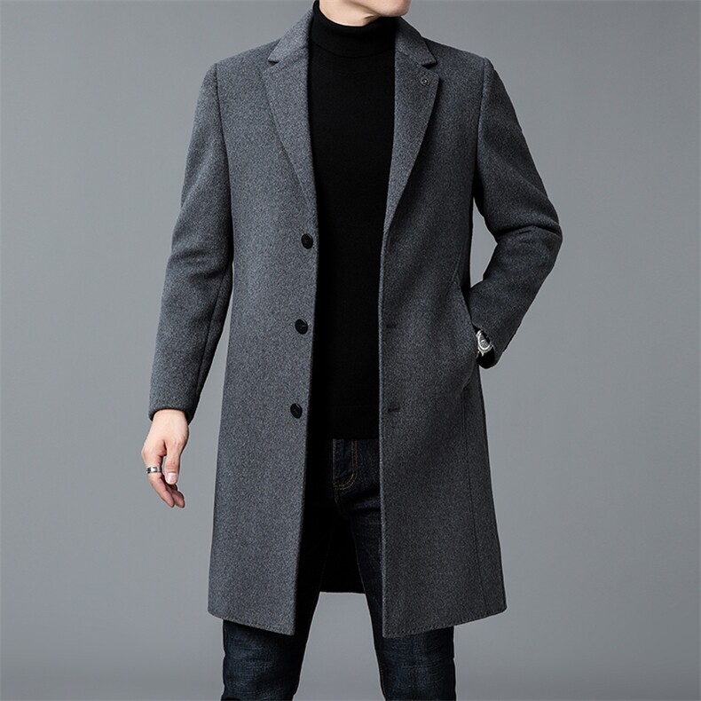 MY2287秋冬2023年男士新款双面呢大衣羊毛外套呢子外套P360,男装毛呢大衣,电商B360