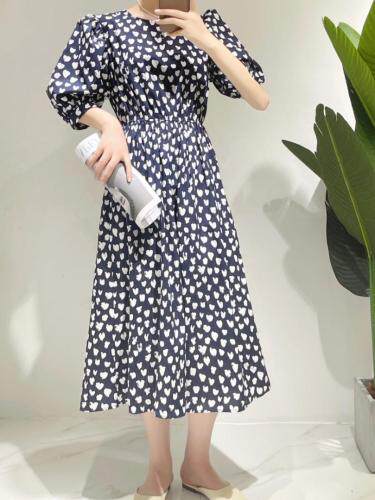 【现货】韩版爱心连衣长裙，女装，1.2.3.4