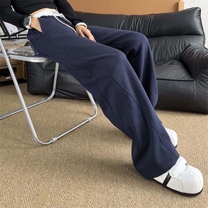 美式高街潮牌男女运动休闲裤直筒宽松卫裤慵懒显瘦休闲长裤子图片