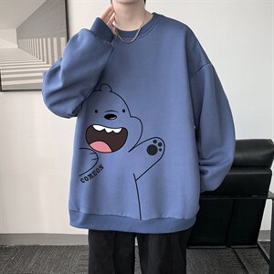 圆领卫衣男大码加厚加绒长袖t恤男S6131-P28 加绒款-P33图片
