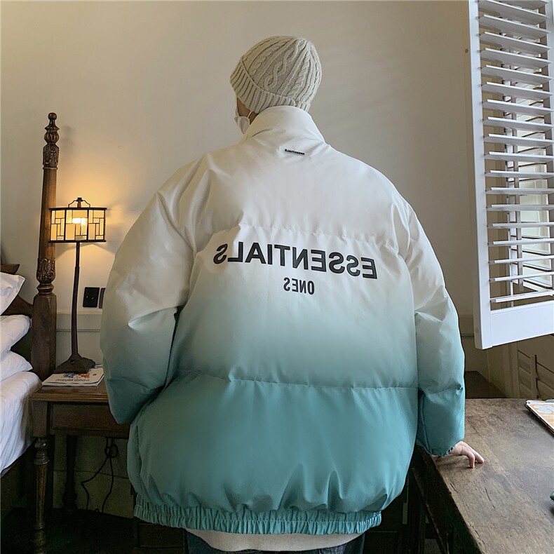 主推大货 港风 渐变色情侣装男装棉衣宽松棉服冬装外套G1036 P128图片