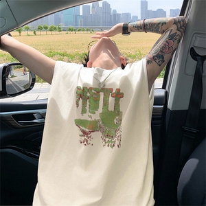 可48小时发货支持抖音得物来样二开240克重磅美式纯棉背心无袖t恤图片