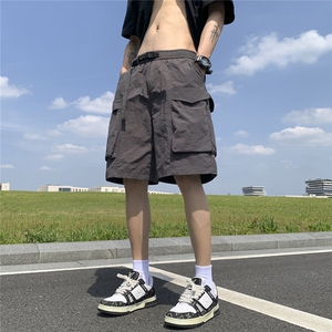 【三防】皱感工装多口袋织带速干运动休闲短五分裤XK008-P50控68图片