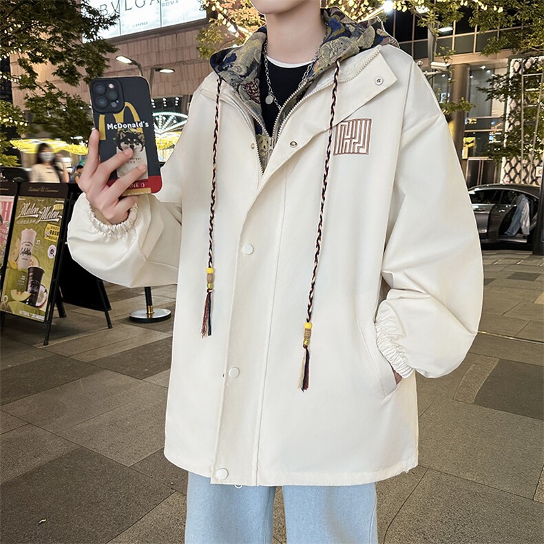春秋季潮风假两件外套男新款美式夹克XZ102B-1-JK9903P90,男装夹克,星座102B-1