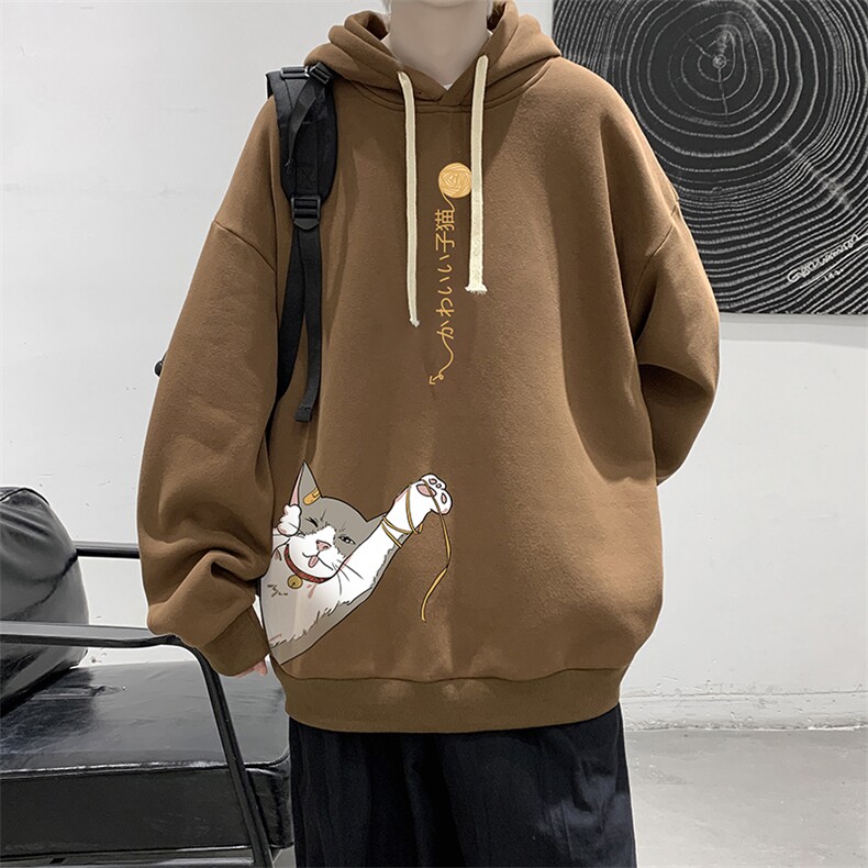 WY2013-P35纯棉连帽卫衣男大码运动帽衫宽松薄外套男,男装卫衣,电商A040