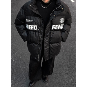 黑色pu皮棉服男2026冬季新款加厚保暖宽松棉衣外套痞帅潮棉袄p98图片