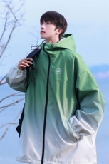 港风山系防水冲锋衣渐变色夹克男：聚酯纤维JK77087P85控128，男装夹克，星座227-7