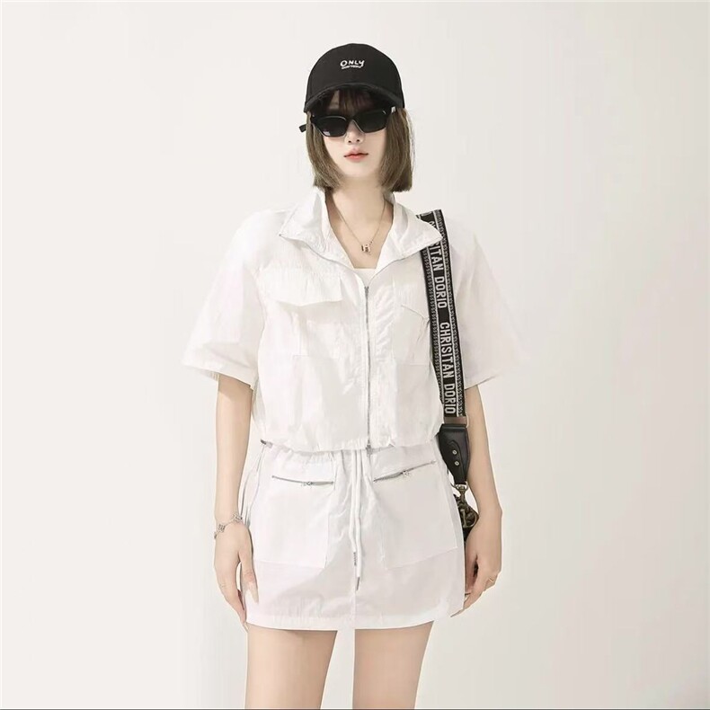 2025时尚百搭运动套装短袖短裤，女装套装/套裙，翩雅女装供货