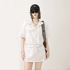 2025时尚百搭运动套装短袖短裤，女装套装/套裙，翩雅女装供货