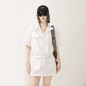 2025时尚百搭运动套装短袖短裤，女装套装/套裙，翩雅女装供货