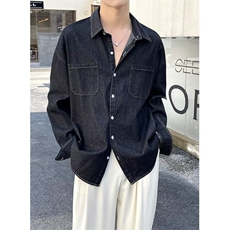 衬衫男长袖夏季2025春秋新款ins休闲牛仔工装衬衣男士外套CC22，男装衬衫，星座1116A（原606A-3）