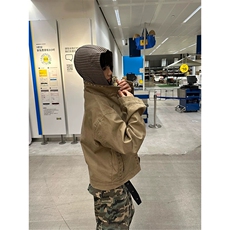 网图有货美式复古铆钉工装外套男女宽松休闲翻领夹克A1346-P95，男装夹克，星座1505