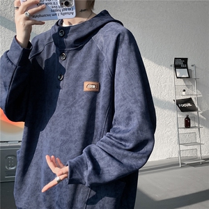 WY10199-特P45 春装新款2026长袖连帽男装老钱风卫衣上衣外套图片