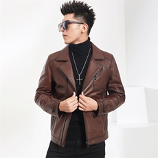 2023秋冬新款海宁皮衣男牛皮西装韩版机车夹克P600，男装皮衣，电商B360