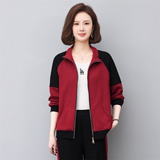 长期现货，卫衣女2024春秋新款宽松拼接薄款休闲开衫外套，女装短外套，涵誉