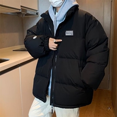 棉衣男款2024冬季纯色宽松立领棉服港风保暖外套青少年棉袄子，男装棉衣，星座716-2