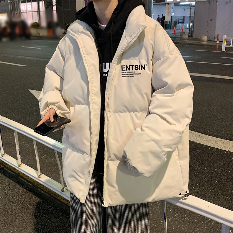 港风  秋冬新款保暖立领宽松棉衣外套男 MY62039特批65控99图片