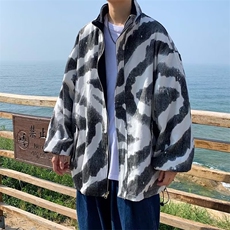 2024春季休闲宽松夹克港风潮牌ins百搭两面穿外套男上衣W7100-P45，男装夹克，星座512-2