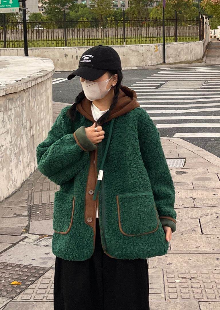 冬季新款皮毛一体拼接帽子外套，其它，JIAN.Z 简.站