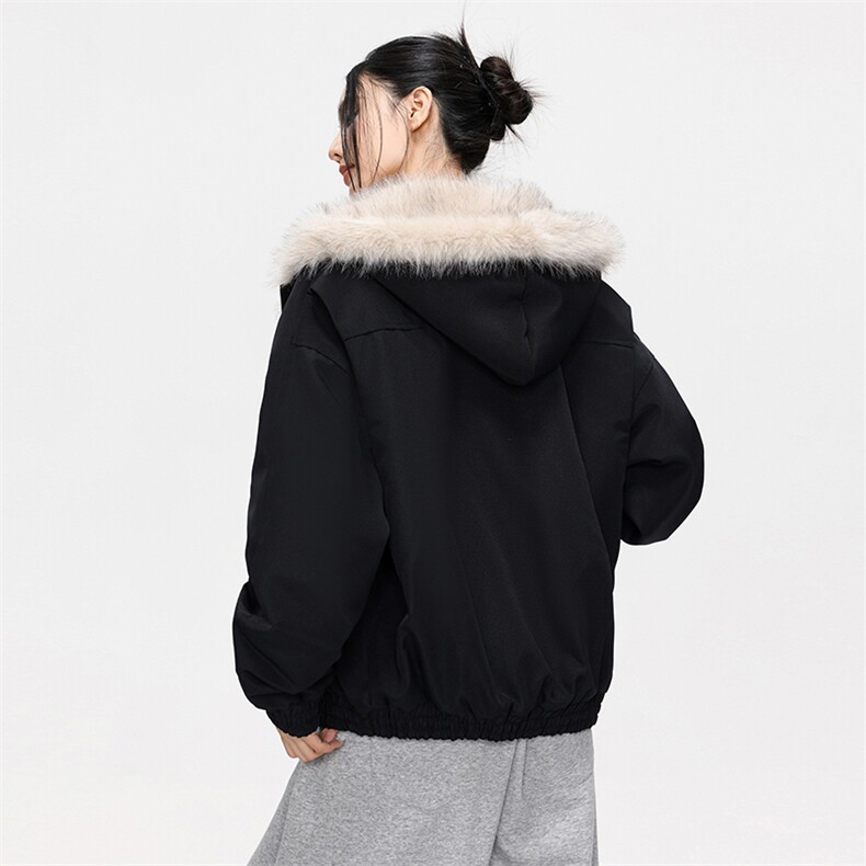 现货高品质美式高街冬季重磅硬挺短款座山雕毛领棉衣男女加厚外套,男装棉衣,电商A486