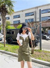 【现货】T恤拼接辣妹连衣裙，女装T恤，欧尼蒂