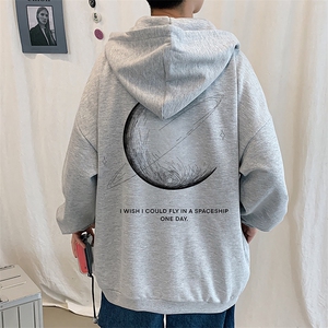 KS21246-P38 月球连帽开衫卫衣男运动外套大码班服图片