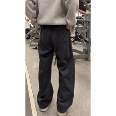 潮牌新款休闲裤男士秋冬季加厚百搭潮流情侣裤子LJ844-P54加绒58，男装卫衣，星座1008