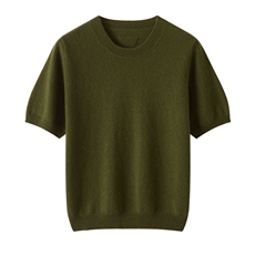 2025年秋季修身型长袖圆领开衫短袖，女装针织衫/毛衣，金暖绒