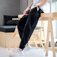 风男装休闲裤束脚长裤小脚大码男士运动裤宽松A266-1-K63-P40，男装休闲裤，电商A266-1